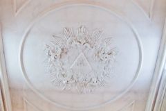 Georgian plasterwork 'Eye of God' ceiling roundel