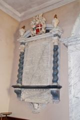 Memorial to Justinian Isham (d. 1674)