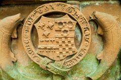 Coat of arms on a tomb in the presbytery