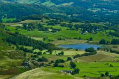 Looking down into Langdale from Wrynose
