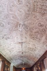 The long gallery plasterwork ceiling