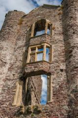 Tudor windows in the gatehouse