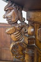 Laxfield, All Saints, Reading desk carved figure 2