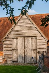 One of the gabled porches
