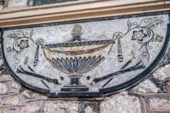 Leigh on Mendip, St Giles Church, 18th century mural monument detail