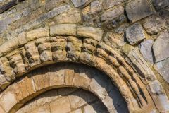 Dogtooth carving on the west doorway