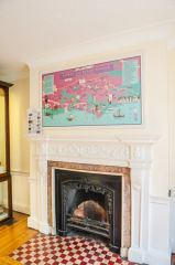 Lewes Castle and Barbican House Museum, An ornate fireplace inside the museum