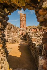Ruined archway in the church