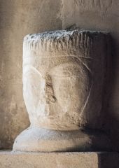 12th century carved head