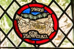 Piers Plowman stained glass window