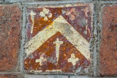 Medieval tile in the choir floor