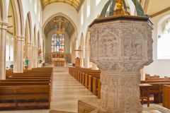Looking down the nave