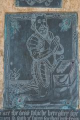 Little Wittenham, St Peter's Church, John Barns memorial brass