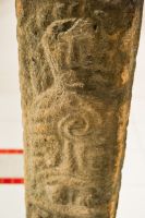 Pillar cross carved figure