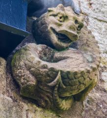 Medieval dragon carving