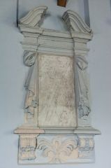 18th century wall monument in the chancel