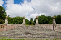 Londesborough, All Saints Church, Londesborough Hall steps