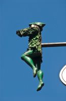 London, Green Man sign