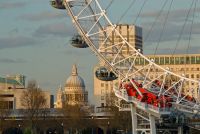 London, London Eye and St Pauls