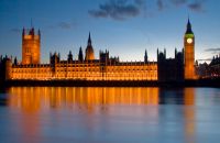 London, Houses of Parliament at night