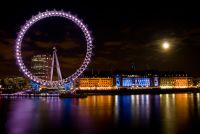 London, London Eye at night