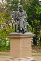 London, Thomas Carlyle Statue, Chelsea Embankment Garden