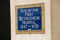 London, Bethlehem Hospital plaque