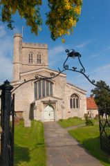 Entering the churchyard