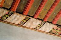 Long Melford, Holy Trinity Church, Clopton Chantry painted inscription