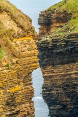 The narrow cliff opening