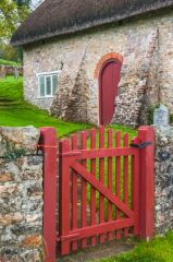 The entrance gate and path