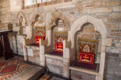 14th century sedilia and piscina