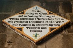 Diphtheria window dedication