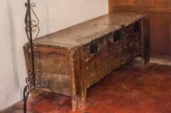 Lower Heyford, St Mary's Church, Early medieval wooden chest, chancel