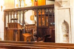 Lower Heyford, St Mary's Church, The restored 15th century chancel screen