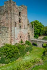 The rock-cut 'moat' and Keep