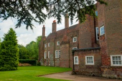 Side of the house showing Tudor brickwork