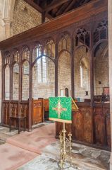Lyddington, St Andrew Church, The 15th century chancel screen