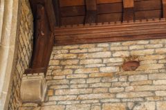 Lyddington, St Andrew Church, Accoustic jar set into the chancel wall