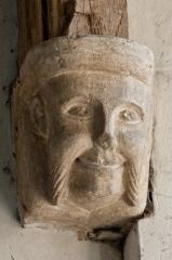 Lyddington, St Andrew Church, Medieval carved corbel head