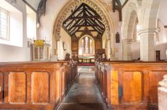 Maddington, St Mary's Church, Looking down the nave