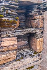 A stone cupboard in the wall