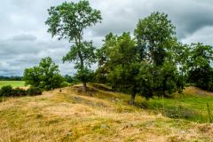 Atop the earthwork bank