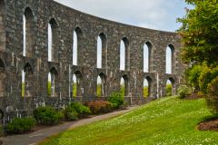 The interior curve of the walls
