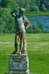 A statue in the gardens