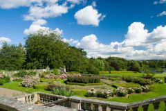 Looking over the formal gardens