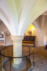 Vaulted undercroft of the medieval priory