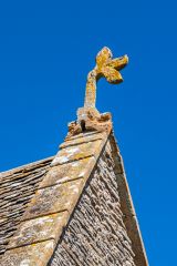 Good luck decoration over the gable