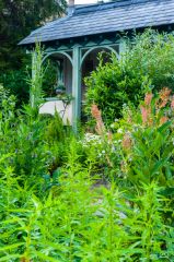 Mill Dene Garden, Lush June greenery at Mill Dene