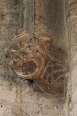 Grotesque carving, tower arch